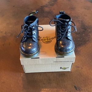 Euc coated glitter black dr martins air wait